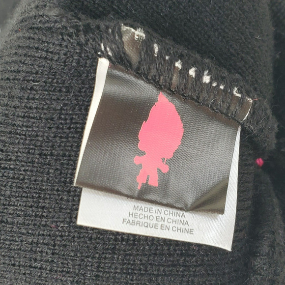 Troll Beanie Knit Hat Skullcap w/ Pom Pom Black Multi-Color NEW Trolls Winter - Picture 9 of 10